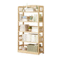 Contemporary Open Shelf Bookcase Wood Bookshelf with Shelves for Living Room