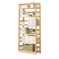 Contemporary Open Shelf Bookcase Wood Bookshelf with Shelves for Living Room