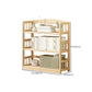 Contemporary Open Shelf Bookcase Wood Bookshelf with Shelves for Living Room