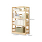 Contemporary Open Shelf Bookcase Wood Bookshelf with Shelves for Living Room