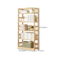 Contemporary Open Shelf Bookcase Wood Bookshelf with Shelves for Living Room