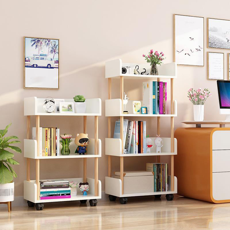 Contemporary Standard Shelf Bookcase Engineered Wood Vertical Bookcase
