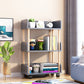 Contemporary Standard Shelf Bookcase Engineered Wood Vertical Bookcase