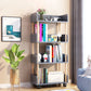 Contemporary Standard Shelf Bookcase Engineered Wood Vertical Bookcase