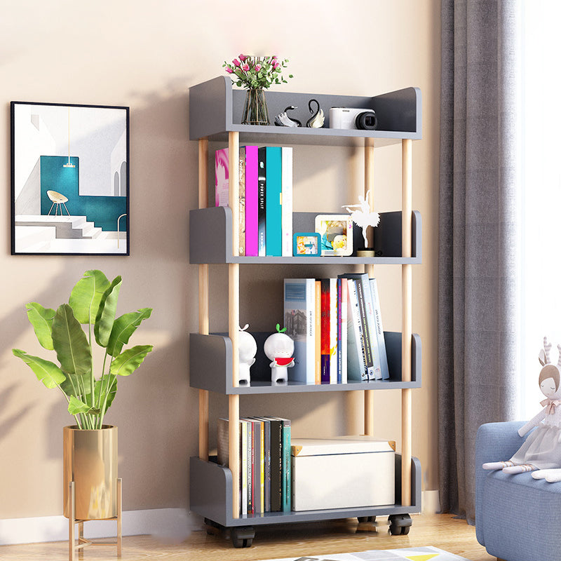 Contemporary Standard Shelf Bookcase Engineered Wood Vertical Bookcase