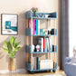 Contemporary Standard Shelf Bookcase Engineered Wood Vertical Bookcase