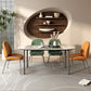 Oval Stone Dining Table Modern Metal Legs Dining Table for Dining Room