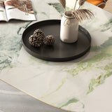 Oval Stone Dining Table Modern Metal Legs Dining Table for Dining Room