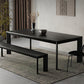 Rectangle Black Base Dining Table Modern Pine Wood Table for Kitchen Living Room 63"L x 27.6"W x 29.5"H Without Chairs Clearhalo 'Dining Tables & Seating' 'Dining Tables' 'dining_table' 'furn' 'furn_dining_table' 'Furniture' 'Kitchen & Dining Furniture' 6378742