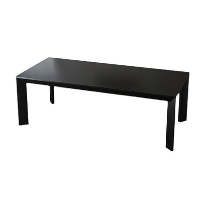 Rectangle Black Base Dining Table Modern Pine Wood Table for Kitchen Living Room Without Chairs Clearhalo 'Dining Tables & Seating' 'Dining Tables' 'dining_table' 'furn' 'furn_dining_table' 'Furniture' 'Kitchen & Dining Furniture' 6378743