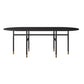 Contemporary Oval Dining Table Stone Dining Table with Iron Base Clearhalo 'Dining Tables & Seating' 'Dining Tables' 'dining_table' 'furn' 'furn_dining_table' 'Furniture' 'Kitchen & Dining Furniture' 6378871