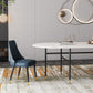 Contemporary Oval Dining Table Stone Dining Table with Iron Base Clearhalo 'Dining Tables & Seating' 'Dining Tables' 'dining_table' 'furn' 'furn_dining_table' 'Furniture' 'Kitchen & Dining Furniture' 6378874
