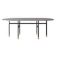 Contemporary Oval Dining Table Stone Dining Table with Iron Base Gray Without Chairs Clearhalo 'Dining Tables & Seating' 'Dining Tables' 'dining_table' 'furn' 'furn_dining_table' 'Furniture' 'Kitchen & Dining Furniture' 6378875