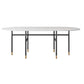 Contemporary Oval Dining Table Stone Dining Table with Iron Base White Without Chairs Clearhalo 'Dining Tables & Seating' 'Dining Tables' 'dining_table' 'furn' 'furn_dining_table' 'Furniture' 'Kitchen & Dining Furniture' 6378876