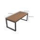 Pine Solid Wood Dining Table Industrial Rectangle Dining Table for Dining Room