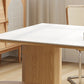 Contemporary Rectangle Table Sintered Stone Table with Wood Legs for Kitchen Clearhalo 'Dining Tables & Seating' 'Dining Tables' 'dining_table' 'furn' 'furn_dining_table' 'Furniture' 'Kitchen & Dining Furniture' 6378970
