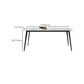 White Stone Dining Table Industrial Rectangle Dining Table for Dining Room Clearhalo 'Dining Tables & Seating' 'Dining Tables' 'dining_table' 'furn' 'furn_dining_table' 'Furniture' 'Kitchen & Dining Furniture' 6378994