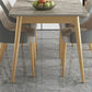 Mesa de comedor rectangular de 4 patas, mesa de piedra moderna para cocina