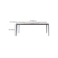 Industrial Rectangle Stone Dining Table Metal 4 Legs Dining Table Clearhalo 'Dining Tables & Seating' 'Dining Tables' 'dining_table' 'furn' 'furn_dining_table' 'Furniture' 'Kitchen & Dining Furniture' 6379018