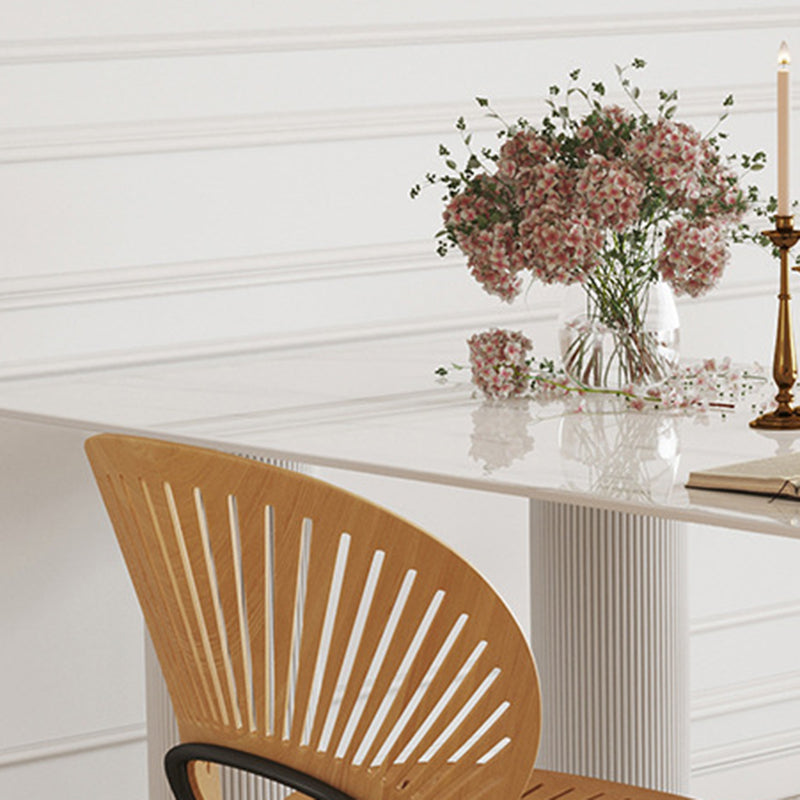 Modern 3 Legs Dining Table White Stone Table for Dining Room Clearhalo 'Dining Tables & Seating' 'Dining Tables' 'dining_table' 'furn' 'furn_dining_table' 'Furniture' 'Kitchen & Dining Furniture' 6379026
