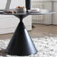 Contemporary Style Dining Round Table Sintered Stone Table with Metal Legs for Home Clearhalo 'Dining Tables & Seating' 'Dining Tables' 'dining_table' 'furn' 'furn_dining_table' 'Furniture' 'Kitchen & Dining Furniture' 6379051