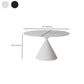 Contemporary Style Dining Round Table Sintered Stone Table with Metal Legs for Home Clearhalo 'Dining Tables & Seating' 'Dining Tables' 'dining_table' 'furn' 'furn_dining_table' 'Furniture' 'Kitchen & Dining Furniture' 6379055