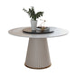 Contemporary Dining Round Table Sintered Stone Table with Metal Legs for Home Clearhalo 'Dining Tables & Seating' 'Dining Tables' 'dining_table' 'furn' 'furn_dining_table' 'Furniture' 'Kitchen & Dining Furniture' 6379061