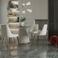 Contemporary Dining Round Table Sintered Stone Table with Metal Legs for Home Clearhalo 'Dining Tables & Seating' 'Dining Tables' 'dining_table' 'furn' 'furn_dining_table' 'Furniture' 'Kitchen & Dining Furniture' 6379066