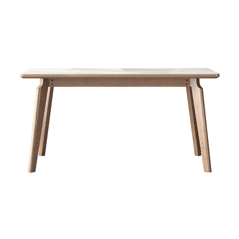 Rectangle Solid Wood Legs Table Contemporary Stone Dining Table for Dining Room Clearhalo 'Dining Tables & Seating' 'Dining Tables' 'dining_table' 'furn' 'furn_dining_table' 'Furniture' 'Kitchen & Dining Furniture' 6379075