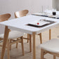 Table à manger rectangulaire à 4 pieds, Table de base moderne en bois de frêne pour cuisine