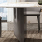 Modern Rectangle Stone Top Dining Table Double Pedestal Dining Table Clearhalo 'Dining Tables & Seating' 'Dining Tables' 'dining_table' 'furn' 'furn_dining_table' 'Furniture' 'Kitchen & Dining Furniture' 6379099