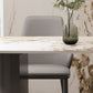 Modern Rectangle Stone Top Dining Table Double Pedestal Dining Table Clearhalo 'Dining Tables & Seating' 'Dining Tables' 'dining_table' 'furn' 'furn_dining_table' 'Furniture' 'Kitchen & Dining Furniture' 6379100