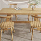 Modern Rectangle Dining Table Solid Wood Dining Table with Trestle Base