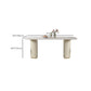 Contemporary Dining Rectangle Table Sintered Stone Table with Metal Legs for Home Clearhalo 'Dining Tables & Seating' 'Dining Tables' 'dining_table' 'furn' 'furn_dining_table' 'Furniture' 'Kitchen & Dining Furniture' 6379149