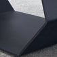 Table à manger rectangulaire à base noire, Table moderne en pierre pour salle à manger