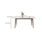 Table rectangulaire moderne de table à manger en pierre frittée avec 4 pieds pour la maison