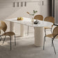 Modern Irregular Shape Table Sintered Stone Top Table with 3 Legs 70.9"L x 35.4"W x 29.5"H Without Chairs Clearhalo 'Dining Tables & Seating' 'Dining Tables' 'dining_table' 'furn' 'furn_dining_table' 'Furniture' 'Kitchen & Dining Furniture' 6379213