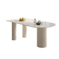 Modern Irregular Shape Table Sintered Stone Top Table with 3 Legs Clearhalo 'Dining Tables & Seating' 'Dining Tables' 'dining_table' 'furn' 'furn_dining_table' 'Furniture' 'Kitchen & Dining Furniture' 6379216