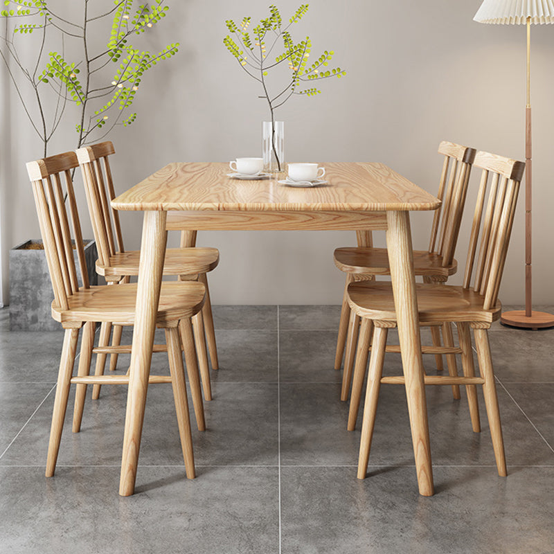 Glam Style Table Wooden Rectangle Table with 4 Legs for Home Use 55.1"L x 31.5"W x 29.5"H Without Chairs Clearhalo 'Dining Tables & Seating' 'Dining Tables' 'dining_table' 'furn' 'furn_dining_table' 'Furniture' 'Kitchen & Dining Furniture' 6379222