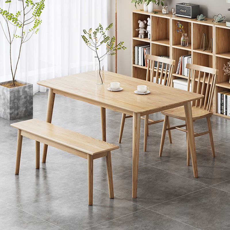 Glam Style Table Wooden Rectangle Table with 4 Legs for Home Use 51.2"L x 31.5"W x 29.5"H Without Chairs Clearhalo 'Dining Tables & Seating' 'Dining Tables' 'dining_table' 'furn' 'furn_dining_table' 'Furniture' 'Kitchen & Dining Furniture' 6379223