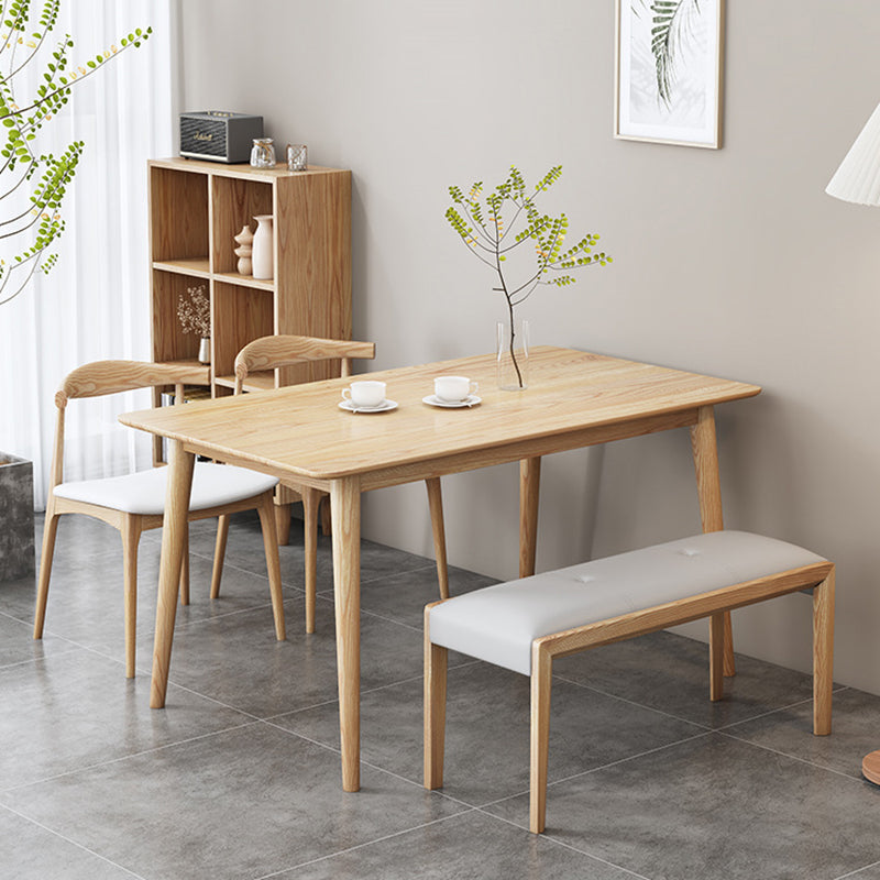 Glam Style Table Wooden Rectangle Table with 4 Legs for Home Use 59.1"L x 31.5"W x 29.5"H Without Chairs Clearhalo 'Dining Tables & Seating' 'Dining Tables' 'dining_table' 'furn' 'furn_dining_table' 'Furniture' 'Kitchen & Dining Furniture' 6379224