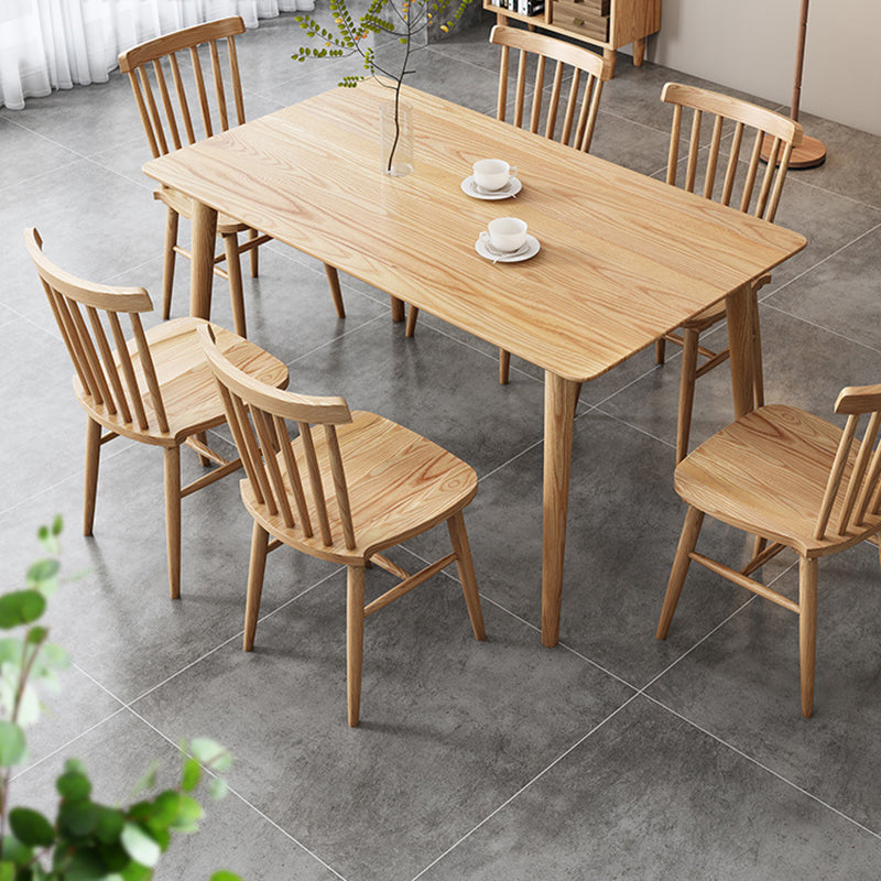 Glam Style Table Wooden Rectangle Table with 4 Legs for Home Use Clearhalo 'Dining Tables & Seating' 'Dining Tables' 'dining_table' 'furn' 'furn_dining_table' 'Furniture' 'Kitchen & Dining Furniture' 6379234