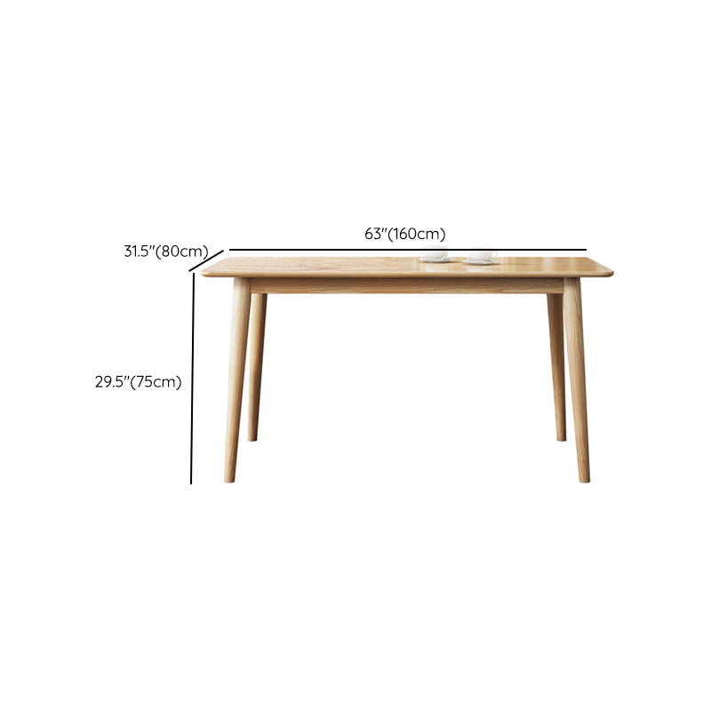 Glam Style Table Wooden Rectangle Table with 4 Legs for Home Use Clearhalo 'Dining Tables & Seating' 'Dining Tables' 'dining_table' 'furn' 'furn_dining_table' 'Furniture' 'Kitchen & Dining Furniture' 6379238