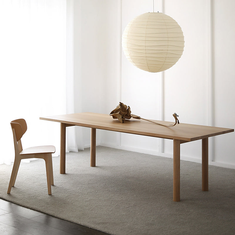 Medieval Modern Solid Wood Table Rectangular Wood Table with 4 Legs 47.2"L x 23.6"W x 29.5"H Without Chairs Clearhalo 'Dining Tables & Seating' 'Dining Tables' 'dining_table' 'furn' 'furn_dining_table' 'Furniture' 'Kitchen & Dining Furniture' 6379257