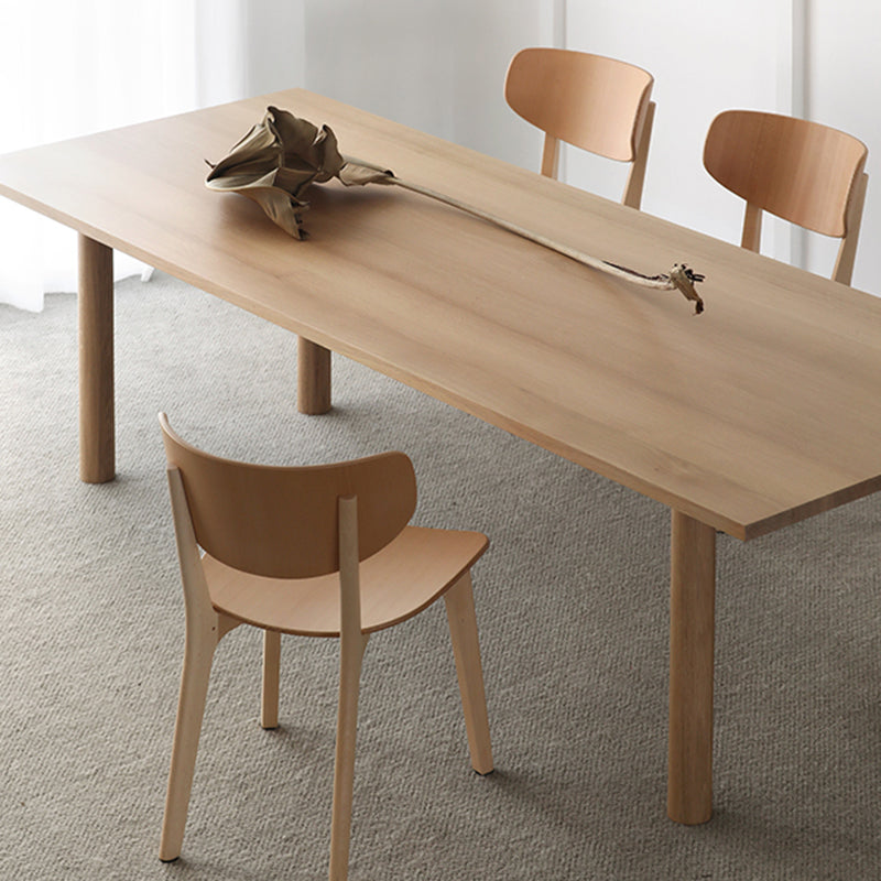 Medieval Modern Solid Wood Table Rectangular Wood Table with 4 Legs Clearhalo 'Dining Tables & Seating' 'Dining Tables' 'dining_table' 'furn' 'furn_dining_table' 'Furniture' 'Kitchen & Dining Furniture' 6379259