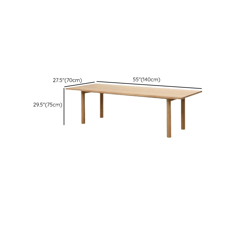 Medieval Modern Solid Wood Table Rectangular Wood Table with 4 Legs Clearhalo 'Dining Tables & Seating' 'Dining Tables' 'dining_table' 'furn' 'furn_dining_table' 'Furniture' 'Kitchen & Dining Furniture' 6379268