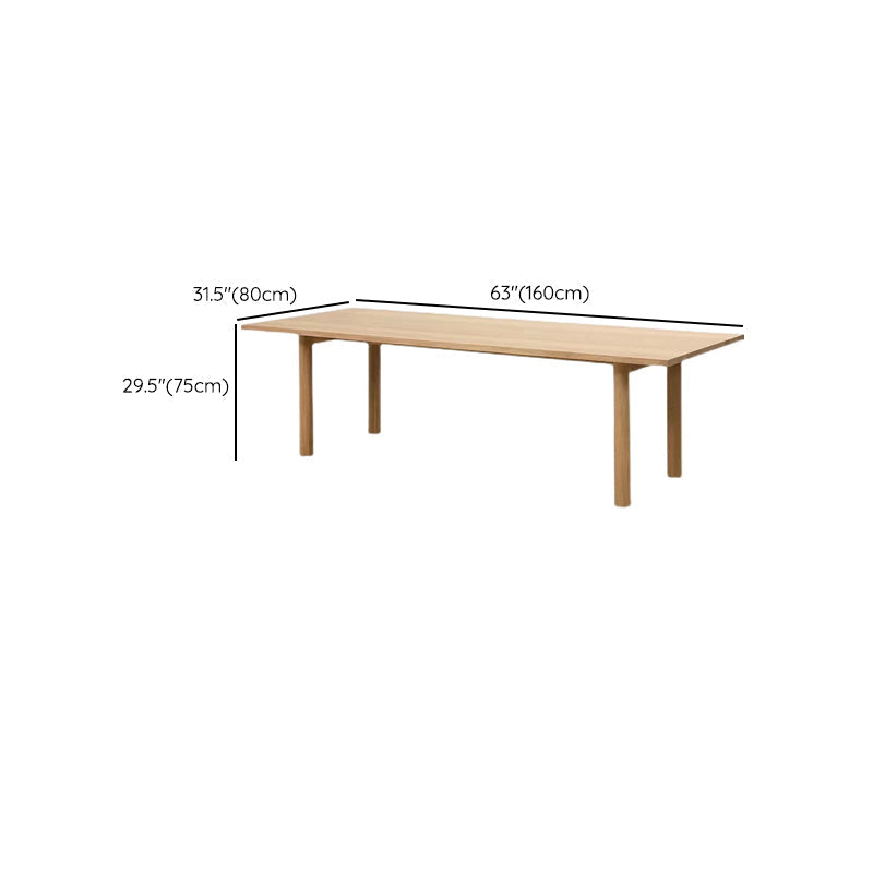 Medieval Modern Solid Wood Table Rectangular Wood Table with 4 Legs Clearhalo 'Dining Tables & Seating' 'Dining Tables' 'dining_table' 'furn' 'furn_dining_table' 'Furniture' 'Kitchen & Dining Furniture' 6379269