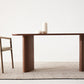Medieval Modern Pine Wood Table Rectangular Wood Table with Double Pedestal
