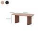 Medieval Modern Pine Wood Table Rectangular Wood Table with Double Pedestal