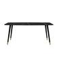 Industrial Sintered Stone Dining Table Rectangle Table with 4 Legs Black Without Chairs Clearhalo 'Dining Tables & Seating' 'Dining Tables' 'dining_table' 'furn' 'furn_dining_table' 'Furniture' 'Kitchen & Dining Furniture' 6379291